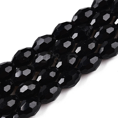 Opaque Solid Color Imitation Jade Glass Beads Strands EGLA-A037-P6x8mm-D04-1