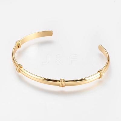 Brass Cuff Bangles BJEW-K153-02E-1