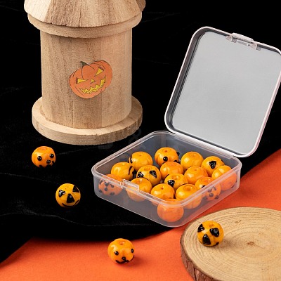 20Pcs 2 Style Autumn Theme Handmade Lampwork Beads LAMP-LS0001-02-1
