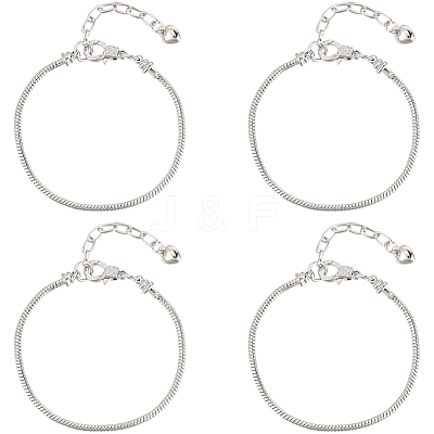 10Pcs Brass European Style Bracelets for Jewelry Making KK-PA0001-20-1