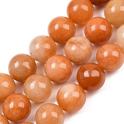 Natural Red Aventurine Beads Strands G-L648-A04-16mm-1