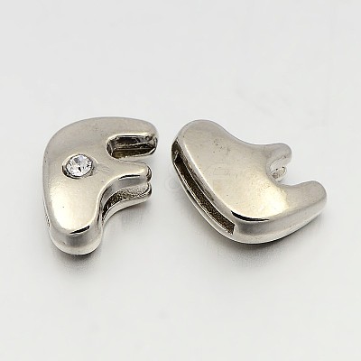 Letter Slider Beads for Watch Band Bracelet Making X-ALRI-O012-F-NR-1