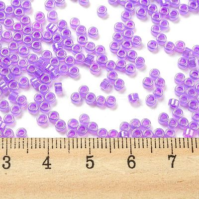 Electroplate Transparent Glass Seed Beads SEED-S042-16A-03-1