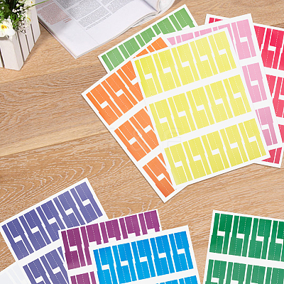 10Pcs 10 Colors Paper Self-Adhesive Stickers DIY-SP0006-12-1