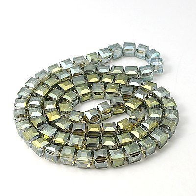 Electorplated Glass Beads EGLA-E006-3M-1