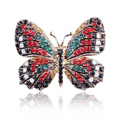 Shiny Alloy Rhinestone Brooch Pins for Women Girl PW-WG1674B-06-1