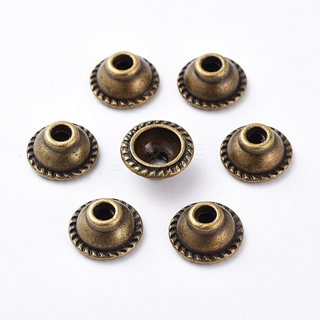 Tibetan Style Bead Caps X-MLF0656Y-NF-1