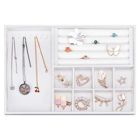 3 In 1 Multipurpose MDF Jewelry Trays ODIS-WH0086-078G-1