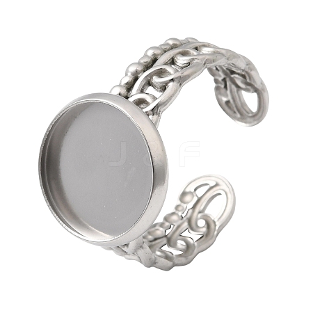 Curb Chains Shapes 304 Stainless Steel Ring Components STAS-P454-04C-P-1