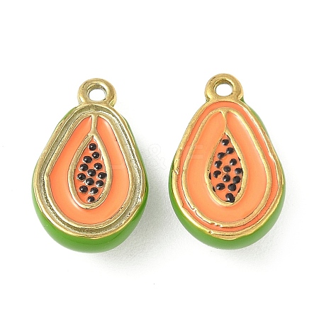 304 Stainless Steel Enamel Pendants STAS-I346-20G-01-1