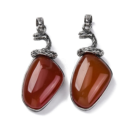 Natural Carnelian(Dyed & Heated) Pendants G-K338-42AS-06-1