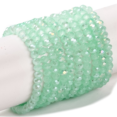 Baking Electroplate Glass Beads Strands LS-DGLA-A039-J4mm-B07-1