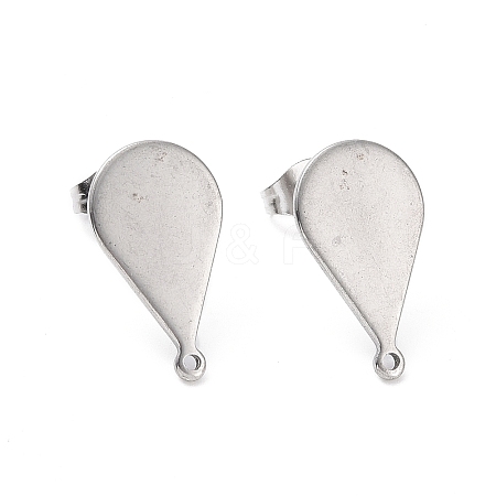 Non-Tarnish 201 Stainless Steel Stud Earring Findings STAS-G277-04P-1