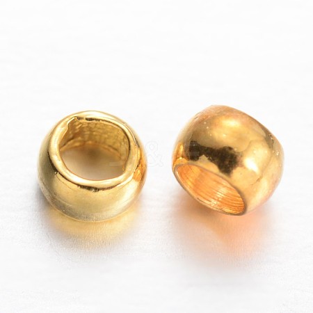 Brass Crimp Beads KK-CC381-3mm-G-1