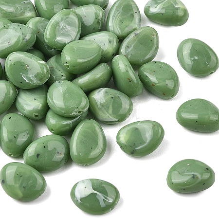 Opaque Acrylic Beads OACR-Z036-02B-1