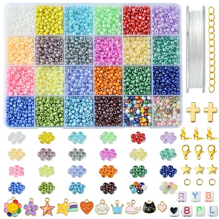 DIY Glass Seed Beads Bracelet Making Kits DIY-FS0007-18-1