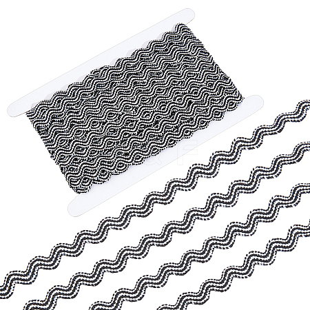 12.5Yards Braided Wave Polyester Ribbon OCOR-ME0001-57A-1