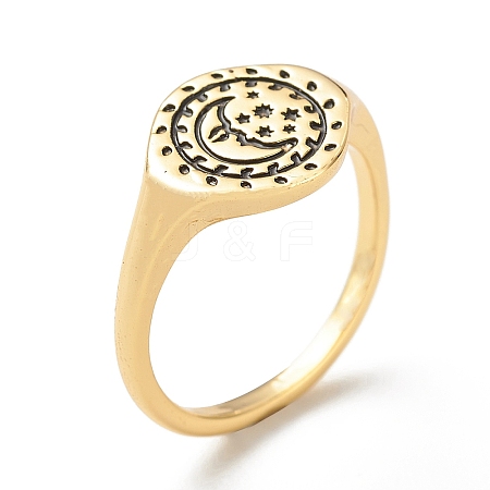 Brass Signet Ring for Women LS-RJEW-E058-01G-03-1