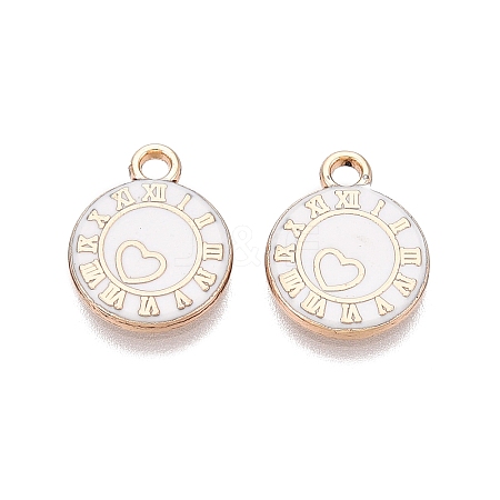 Rack Plating Alloy Enamel Pendants ENAM-N070-01A-01G-03-1