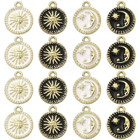 20Pcs 4 Styles Alloy Enamel Pendants ENAM-CJ0003-79-1