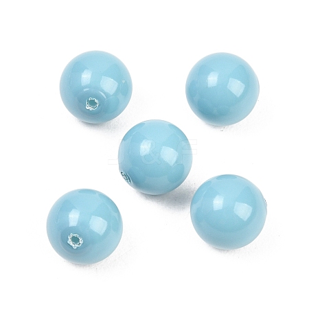 Electroplate Opaque Glass Beads GLAA-A044-01B-1