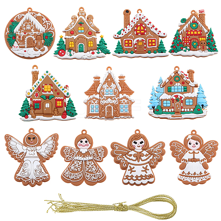 1Set Christmas Plastic Pendants DIY-SC0026-46B-1