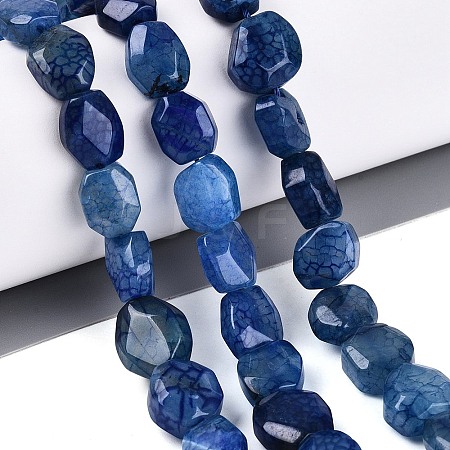 Dyed & Heated Natural Agate Beads Strands G-N359-15A-01-1