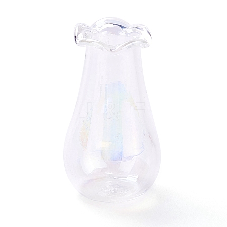 Miniature Glass Vase Ornaments AJEW-Z006-01F-1