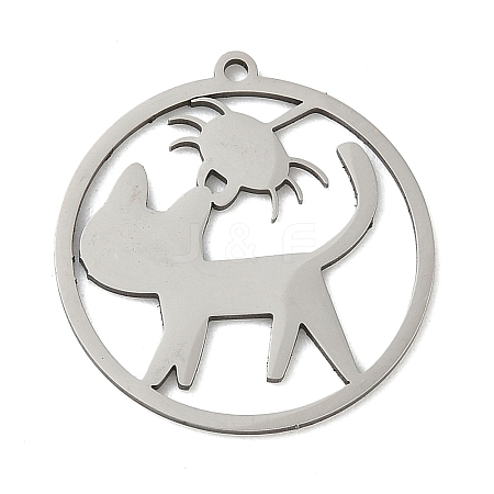 201 Stainless Steel Pendants STAS-G366-02P-07-1