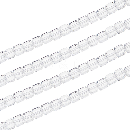2 Strands Transparent Glass Beads Strands GLAA-HS0001-12A-1