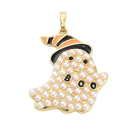 Halloween Brass Enamel Pendants KK-F915-02B-G-1