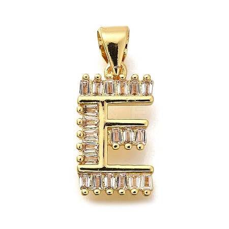 Rack Plating Brass Micro Pave Cubic Zirconia Pendants KK-L226-100G-E-1