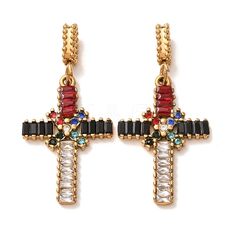 304 Stainless Steel Rhinestone Pendants RB-CBA5CCB-05E-G-1