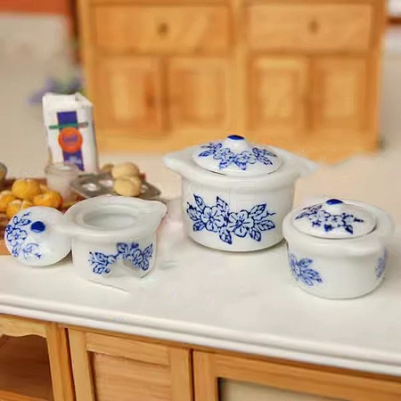 DIY Dollhouse Mini Porcelain Kitchenware PW-WGAA203-01-1