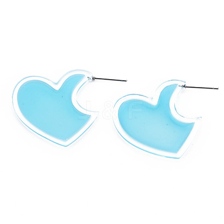 Heart Stud Earrings for Girl Women KY-Q058-079-1