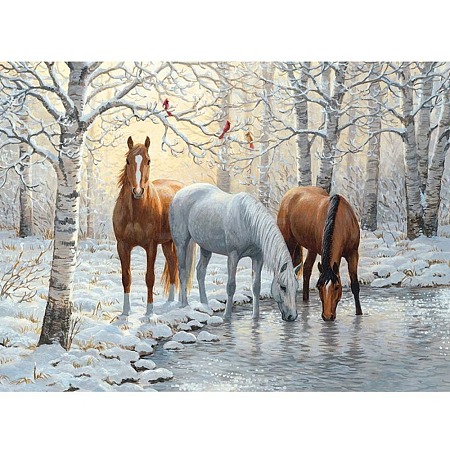 Horse Theme DIY Diamond Painting Kit DIAM-PW0014-06F-1