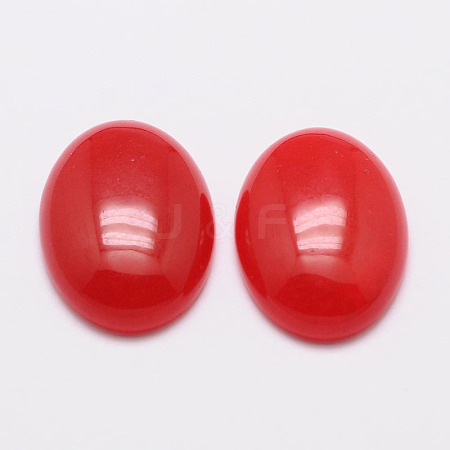 Dyed Oval Natural Jade Cabochons X-G-K021-14x10mm-07-1
