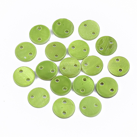 Spray Paint Freshwater Shell Links connectors X-SHEL-S276-27D-1