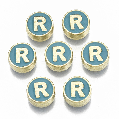 Alloy Enamel Beads X-ENAM-S122-028R-NR-1