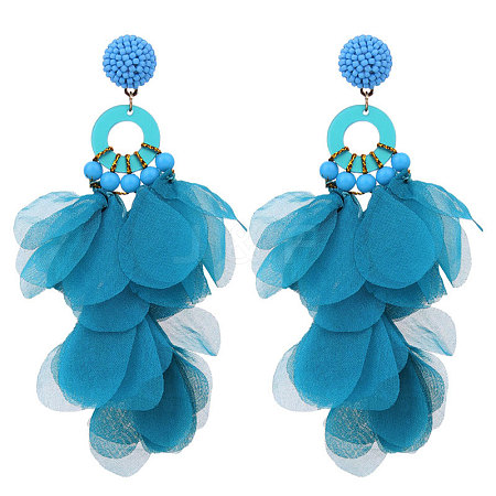 Alloy Acrylic Dangle Stud Earrings FS-WG3C6DF-04-1