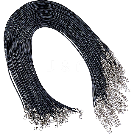 50Pcs Waxed Imitation Leather Cord Necklace Makings AJEW-SP0001-04-1
