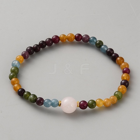 Plastic Beaded Stretch Bracelets BJEW-WH0032-011-1