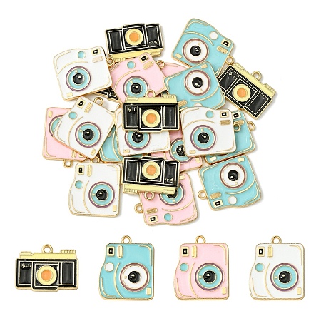 20Pcs 4 Styles Alloy Enamel Pendants ENAM-YW0004-17-1