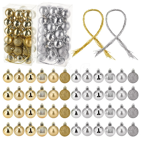 2 Sets 2 Colors Plastic Ball Hanging Pendant Decorations DIY-GA0005-40B-1