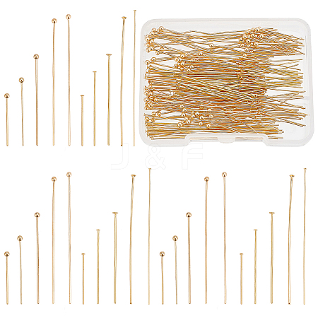   200Pcs 10 Styles Brass Ball Head Pins KK-PH0006-46-1