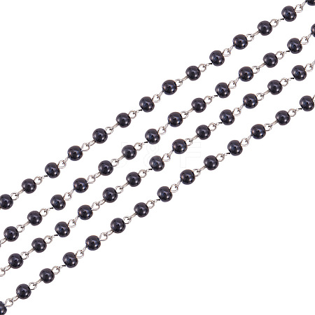 Handmade Glass Pearl Beads Chains AJEW-ph00493-06-1