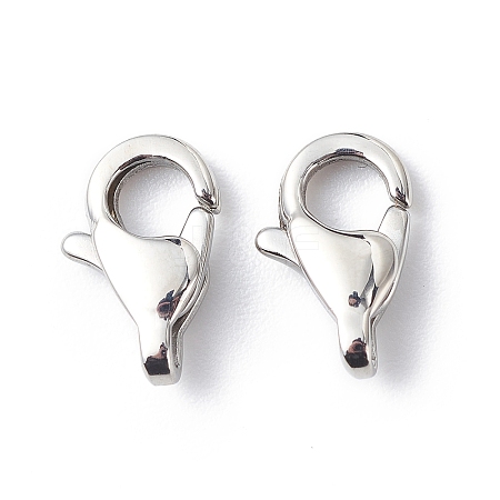 304 Stainless Steel Lobster Claw Clasps STAS-Q048-1