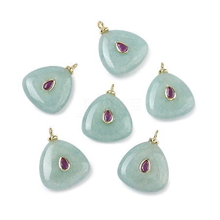 Dyed Natural White Jade  Pendants KK-C251-01C-02-1