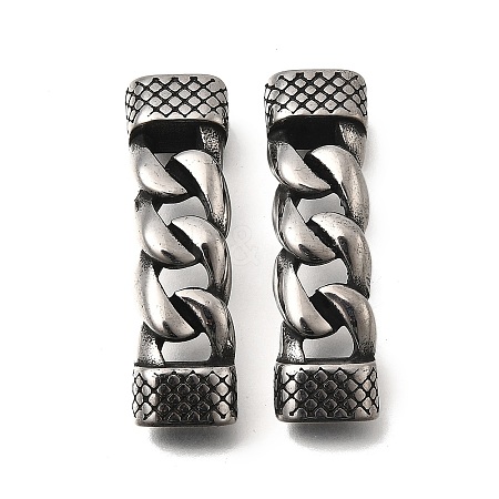 304 Stainless Steel Twisted Chain Shape Links STAS-D382-12AS-1