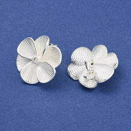 Rack Plating Brass Stud Earrings EJEW-U007-03S-1